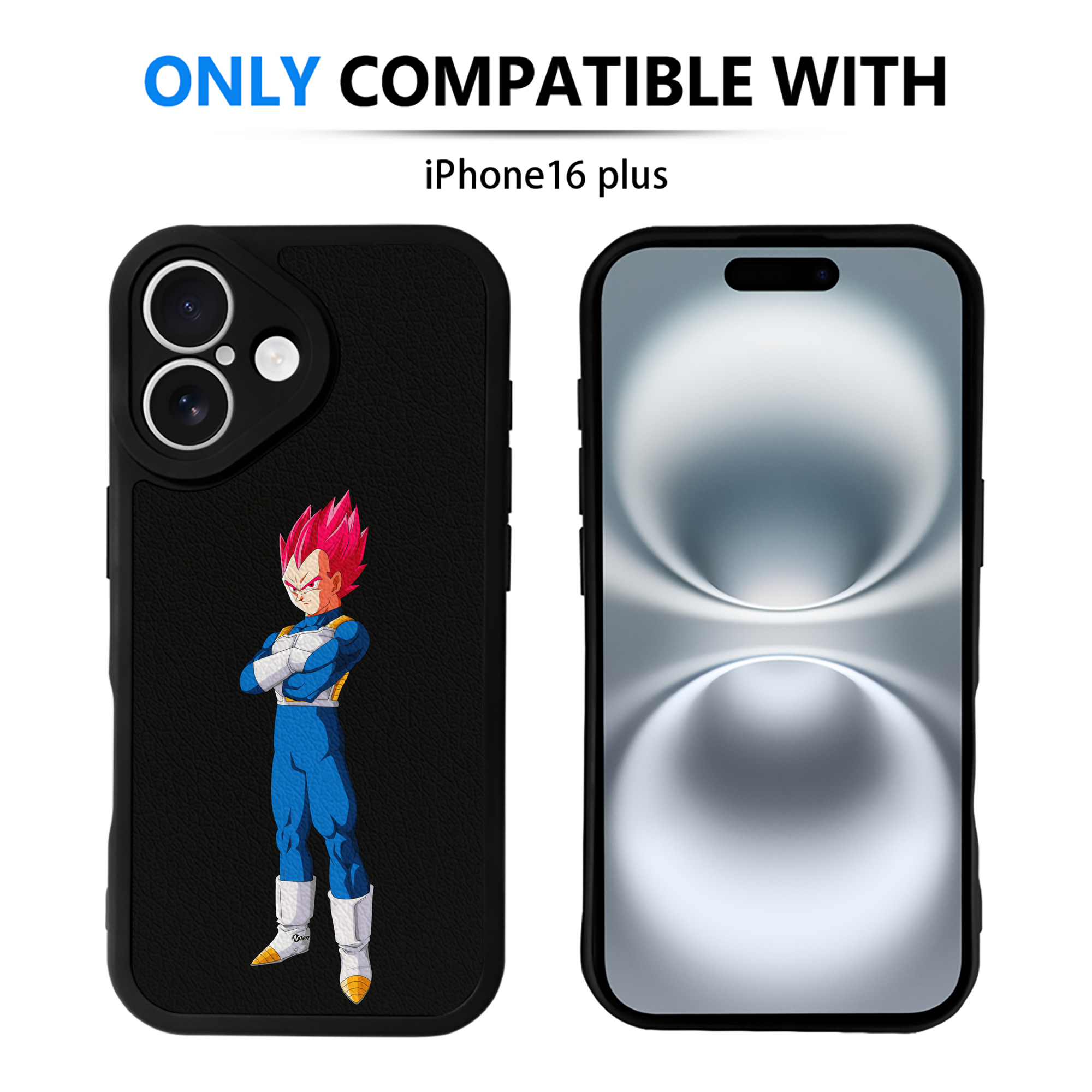 （画像用） ドラゴンボール ベジータ四世（Bejīta Yonsei）DRAGON BALL Vegeta IV 【iPhone 16シリーズ対応】シリコンスマホケース（レザー調） 材質：シリコン
